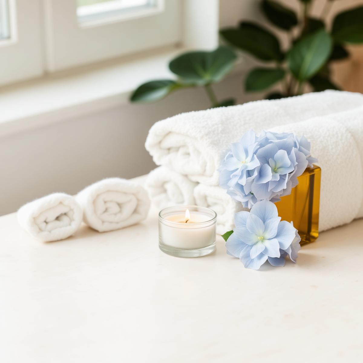 A tranquil spa still life